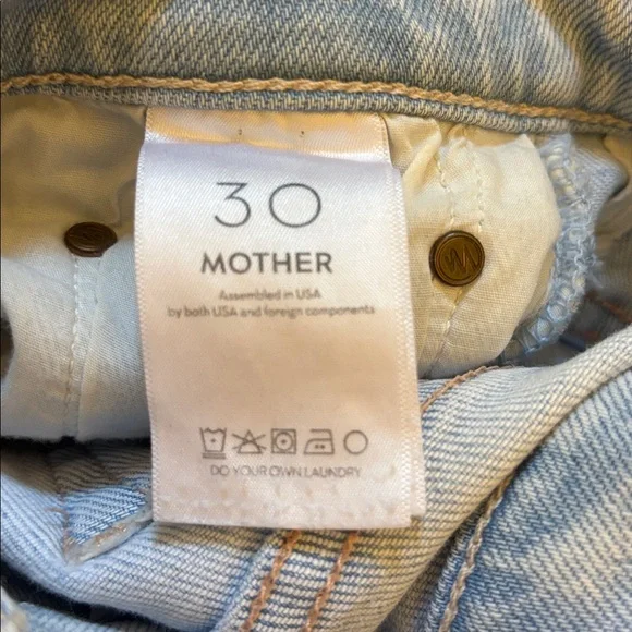 MOTHER Women's Straight Leg Jeans - Light Blue - Picture 4 of 4